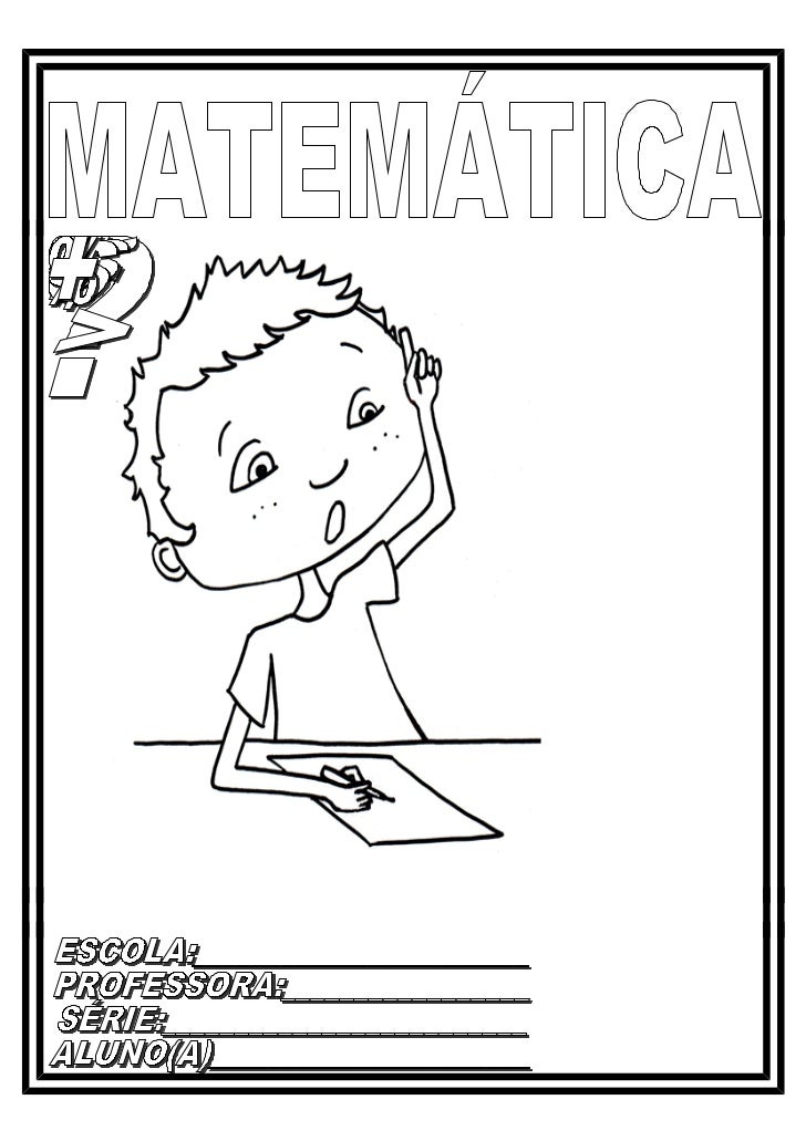 Capa Para Trabalho De Matematica Para Imprimir
