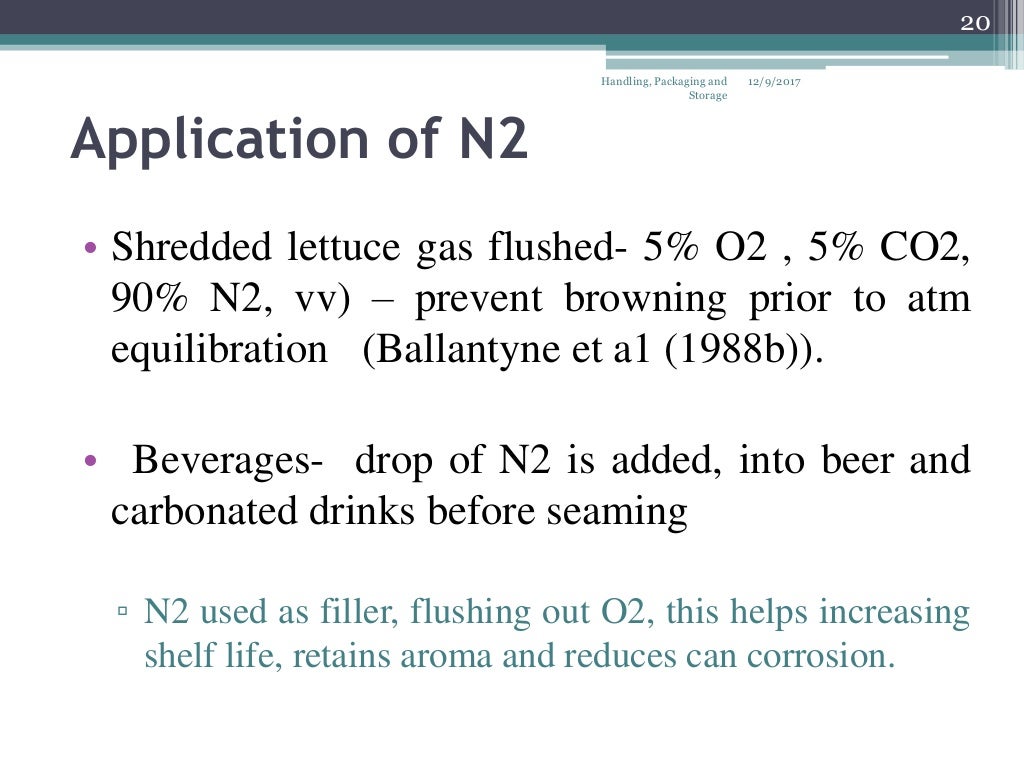Controlled atmospheric and Modified atmospheric packaging using nitro…