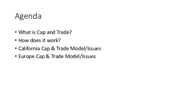 What is a cap and trade system and how does it work