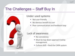 Implementing an effective Electronic CAPA Management System | PPTX
