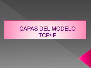 CAPAS DEL MODELO TCP/IP 