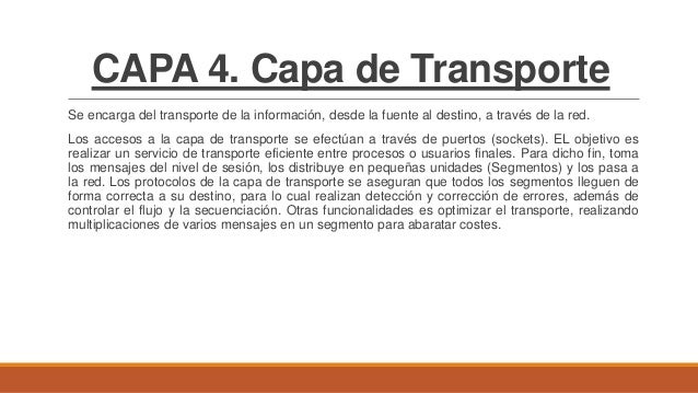 Capas de modelo osi 8