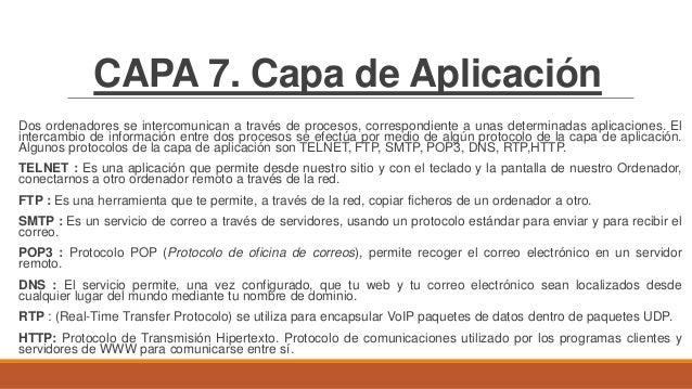 Capas de modelo osi 8