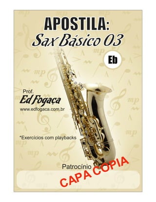 Capa Apostila 3 para saxofone