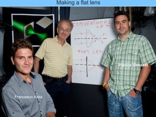 Making a flat lens
Francesco Aieta
Patrice Genevet
 