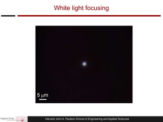 Harvard John A. Paulson School of Engineering and Applied Sciences
White light focusing
 