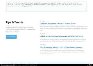 ↪↪
<a href="http://www.capterra.com/fleet-management-software/#infographic" target="_blank"><img width="640"
border="0" alt="Top Fleet Management Software" src="http://cdn0.capterra-static.com/infographics/top-20-fleet-
management-software-v002.png" /></a>
Save web pages as PDF manually or automatically with PDFmyURL
 