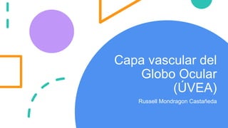Capa vascular del
Globo Ocular
(ÚVEA)
Russell Mondragon Castañeda
 