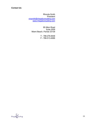 Rhegal Consulting Capability Statement