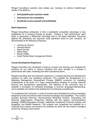 Rhegal Consulting Capability Statement