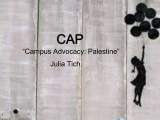 CAP 
“Campus Advocacy: Palestine” 
Julia Tich 
 