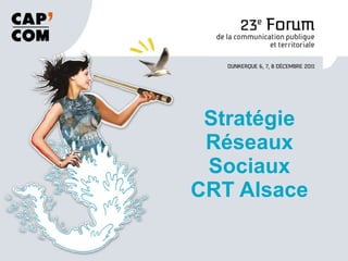 Stratégie Réseaux Sociaux CRT Alsace 