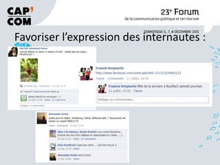 Favoriser l’expression des internautes : 