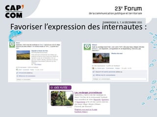 Favoriser l’expression des internautes : 