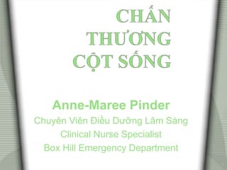 Anne-Maree Pinder
Chuyên Viên Điều Dưỡng Lâm Sàng
Clinical Nurse Specialist
Box Hill Emergency Department
1

 