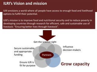 A brief overview of cross-cutting capacity development at ILRI