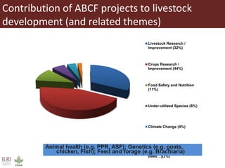 A brief overview of cross-cutting capacity development at ILRI
