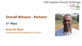 ILRI CapDev grand challenge 2021/22: Awards ceremony and key note address