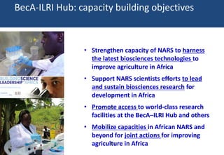 BecA-ILRI Hub capacity building program: Empowering African scientists and institutions to solve Africa’s agricultural challenges