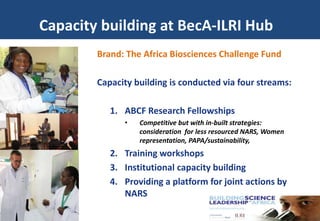 BecA-ILRI Hub capacity building program: Empowering African scientists and institutions to solve Africa’s agricultural challenges
