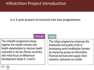Capacity development through mobile technology: Lessons from ILRI’s mNutrition  