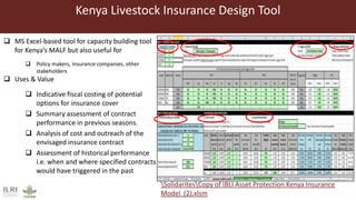 Advancing informed demand for the Kenya Livestock Insurance Program (KLIP) through capacity development