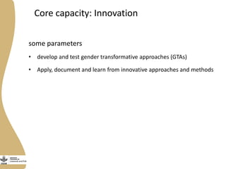 Gender capacity assessment and development in the Livestock and Fish research program