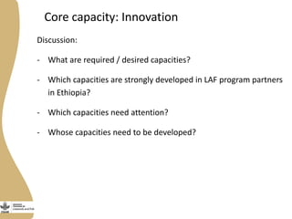 Gender capacity assessment and development in the Livestock and Fish research program