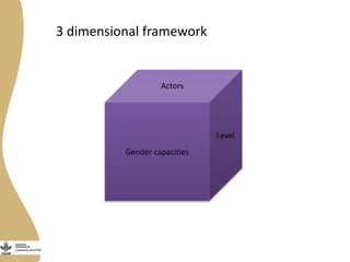 Gender capacity assessment and development in the Livestock and Fish research program