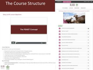 Instructional design at ILRI: Working with the Feed Assessment Tool (FEAST)