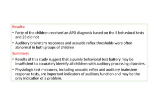 CAPD presentn CENTRAL AUDITORY PROCESSING DISORDERS.pptx
