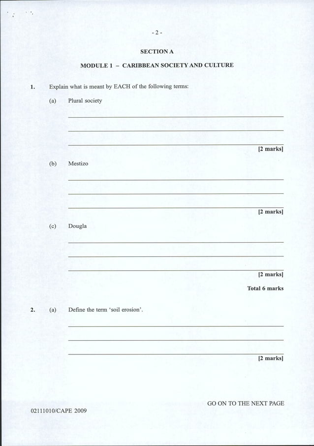 Cape Caribbean Studies 2006 2016 Past Papers Pdf
