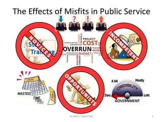 Public Service requires Teams of
Competent and Good Performers
HILARIO P. MARTINEZ 4
 