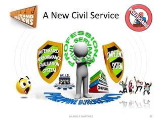 The Breed of Workforce that should be
retained in the Bureaucracy
Only the COMPETENT …and…
GOVERNMENT
SERVICE
PORTAL
HILARIO P. MARTINEZ 47
Only the Good
PERFORMERS
 
