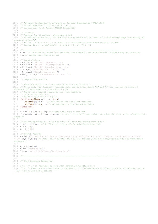 Cape13 Scilab Workshop Script Files 19 Oct13
