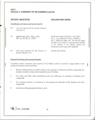Cape chemistry syllabus - Complete