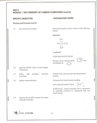 Cape chemistry syllabus - Complete