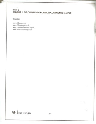 Cape chemistry syllabus - Complete