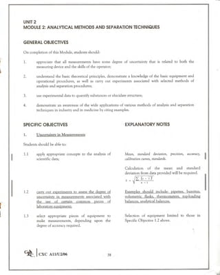 Cape chemistry syllabus - Complete