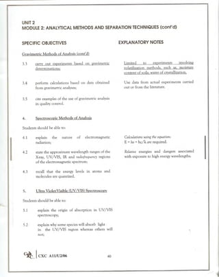 Cape chemistry syllabus - Complete