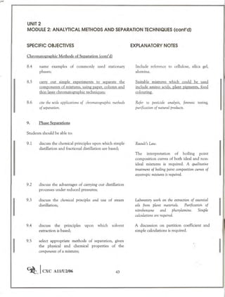 Cape chemistry syllabus - Complete