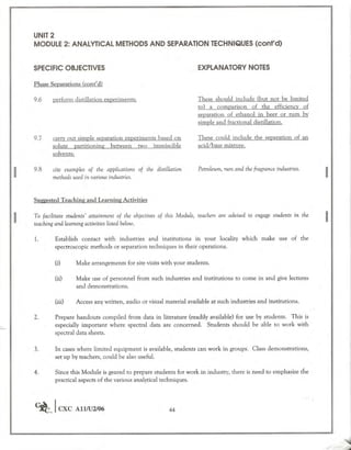 Cape chemistry syllabus - Complete
