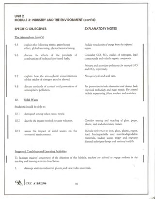 Cape chemistry syllabus - Complete