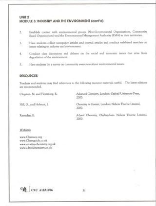 Cape chemistry syllabus - Complete