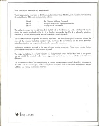 Cape chemistry syllabus - Complete