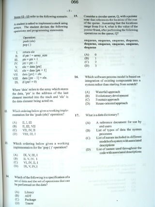 CAPE Computer Science Unit 2 Paper 1 - Batch#4 | PDF