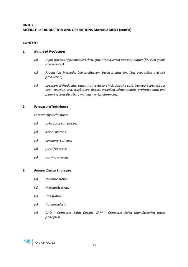 29 unit 2 module 1 production and operations management