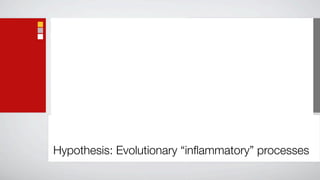 Hypothesis: Evolutionary “inﬂammatory” processes
 