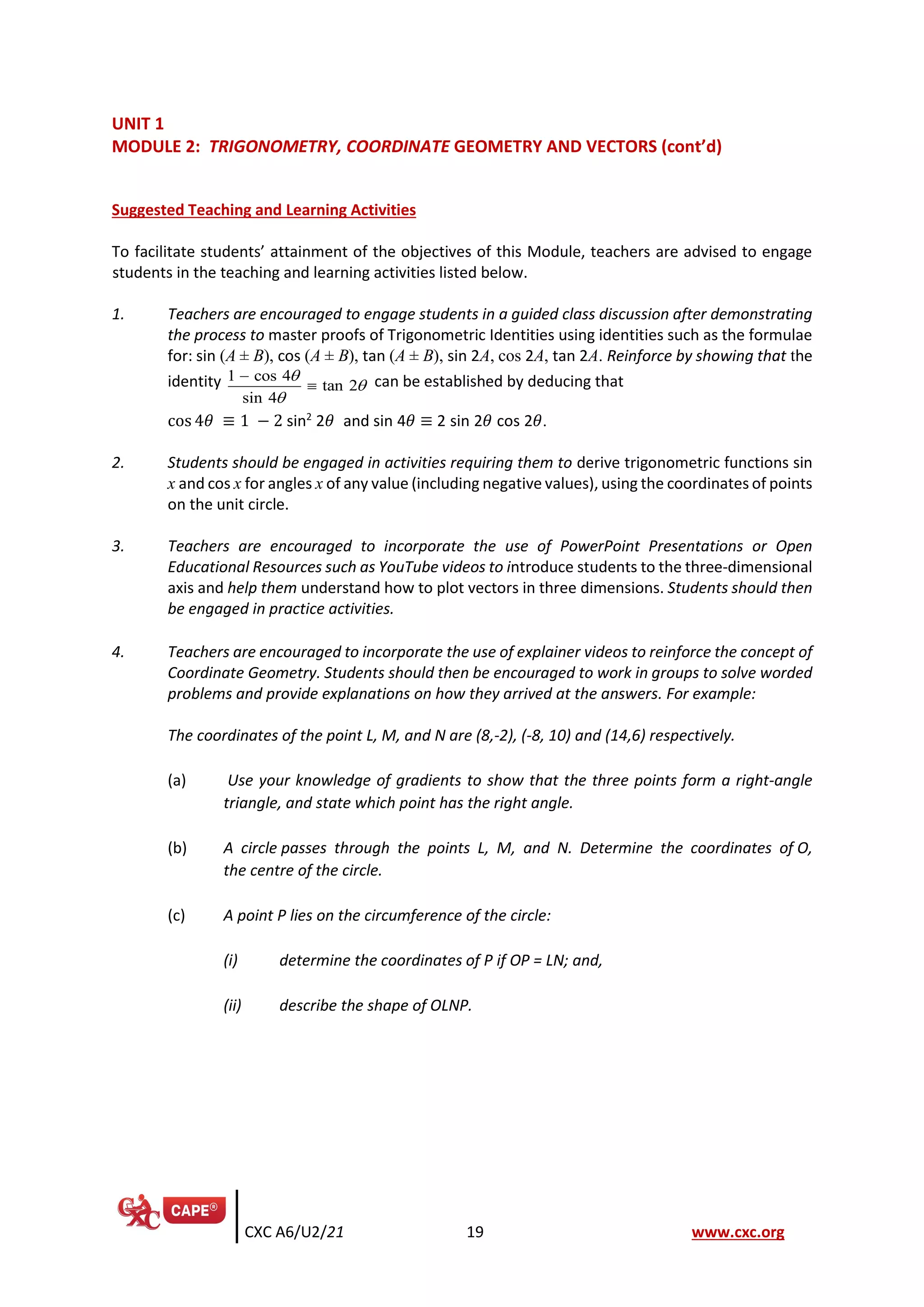 CAPE Pure Mathematics NEW Syllabus Specimen Papers pdf Cape pure mathematics new syllabus specimen papers pdf