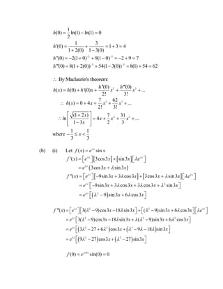 Pure Math Unit 2 Module 2 CAPE PURE MATHEMATICS UNIT 2 MODULE 2 PRACTICE QUESTIONS | PDF